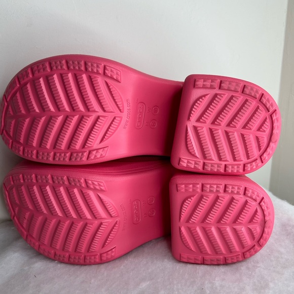 Crocs Siren Clog Heeled Platform Womens Size 10 Hyper Pink Barbie  NWT - Picture 3 of 8